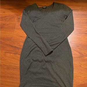 Gray Long Sleeve Dress